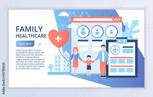 Creative website template of Family Healthcare concept