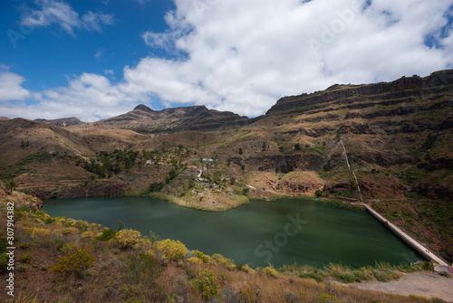 Reservoir lake on Gran Canaria