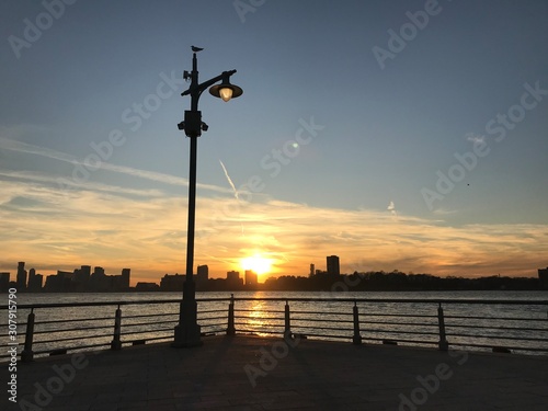 city piers nightlight and sunshine and sunset waterfront  © Benjamin Huang