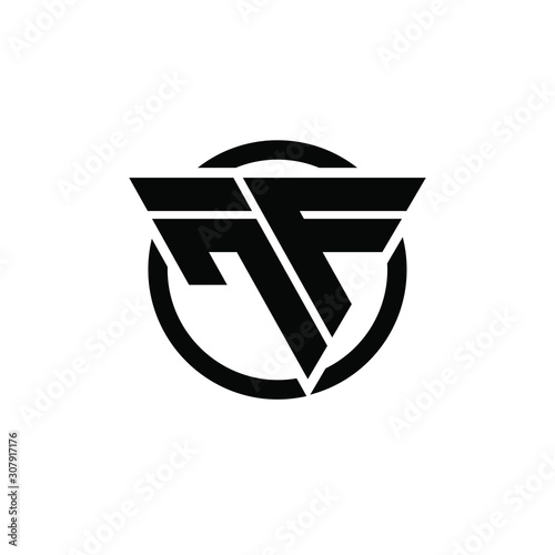 7F F7 Triangle Logo Circle Monogram Design Vector Super Hero Concept photo