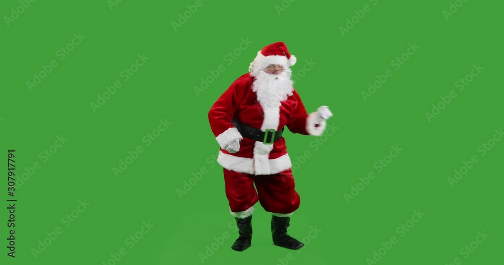 Dancing Santa on removable green screen Dancing Santa on removable green screen