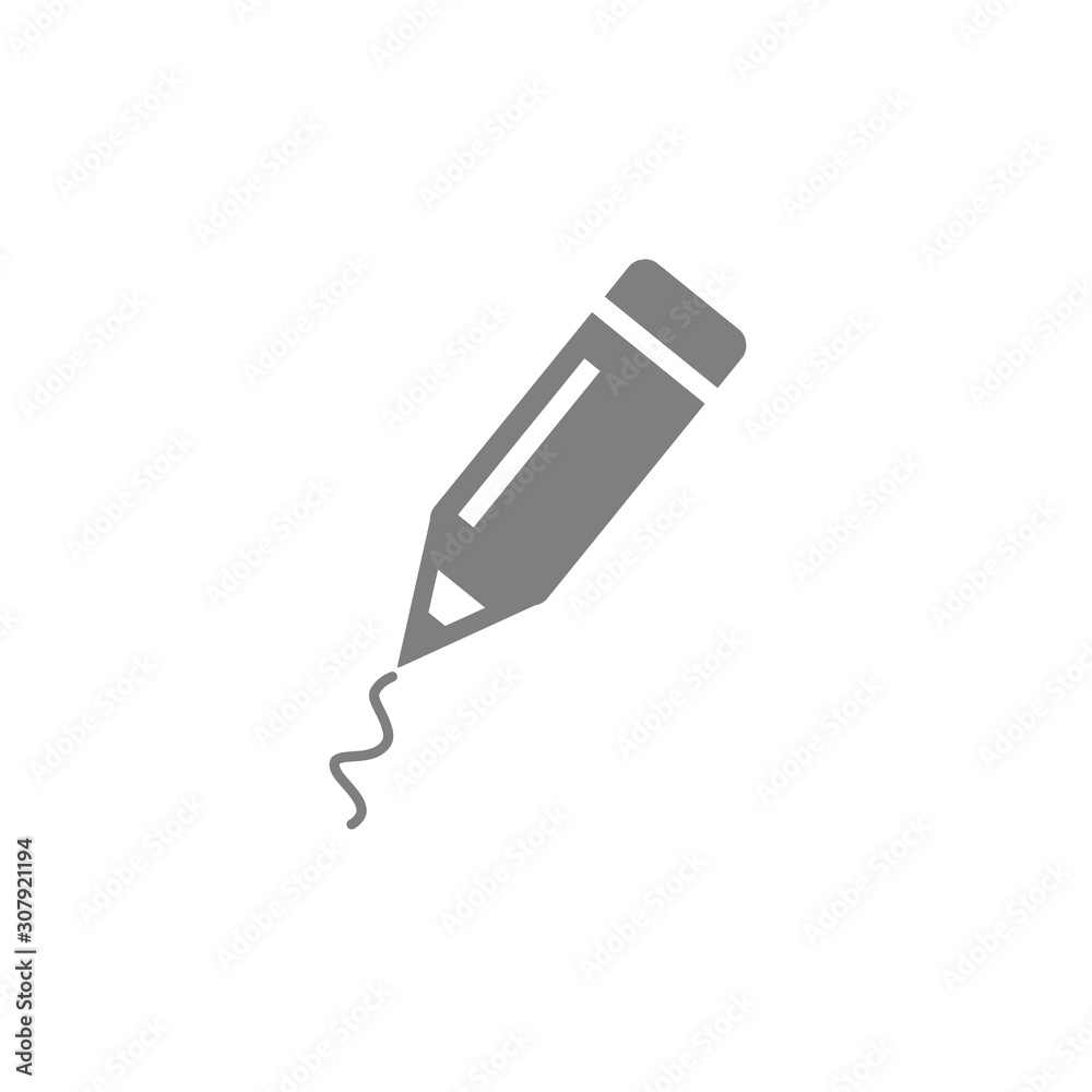 Fototapeta premium pencil icon on white background
