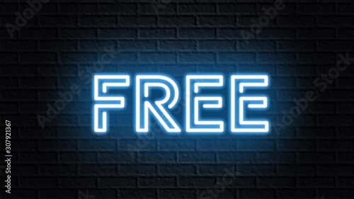 blue neon video animation free