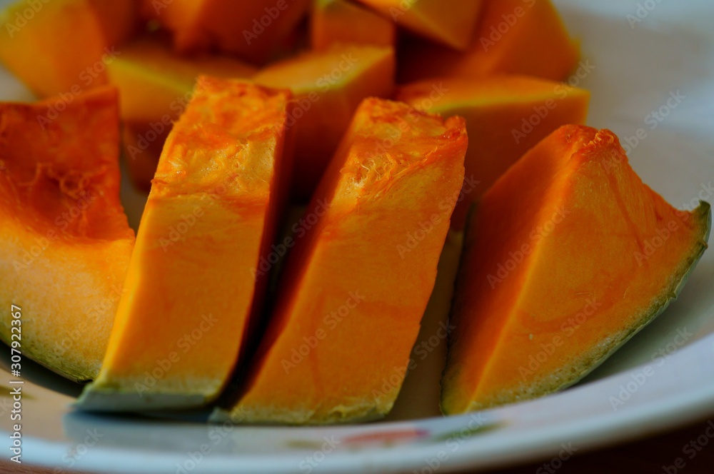 melon on wooden table melon on wooden table