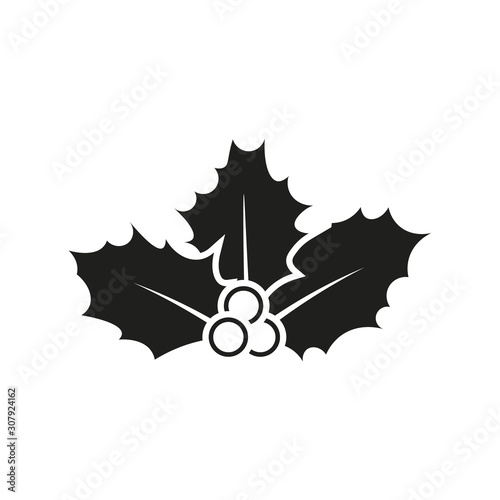 Holly berry icon. Christmas holly berry. Vector illustration.