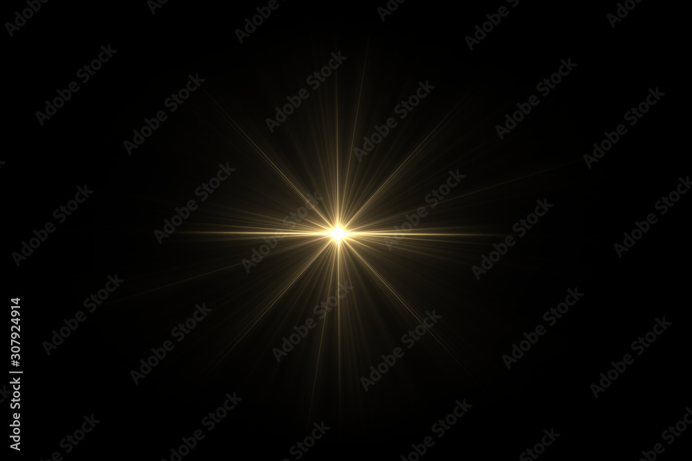 VFX Glow lighting effect star burst, flash energy ray. Creative design template