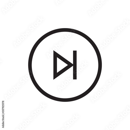 Button next skip icon vector isolated on background. Trendy web symbol. Pixel perfect. illustration EPS 10. - Vector.