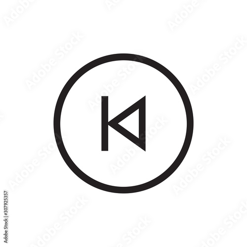 Button previous skip icon vector isolated on background. Trendy web symbol. Pixel perfect. illustration EPS 10. - Vector.