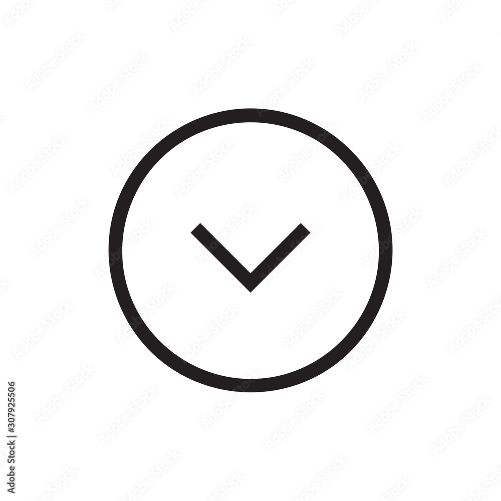 Half arrow down circle icon vector isolated on background. Trendy web symbol. Pixel perfect. illustration EPS 10. - Vector. Half arrow down circle icon vector isolated on background. Trendy web symbol. Pixel perfect. illustration EPS 10. - Vector.