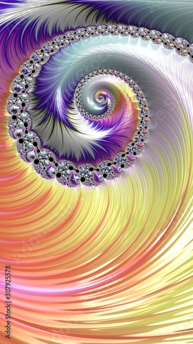 Artfully 3D rendering fractal background