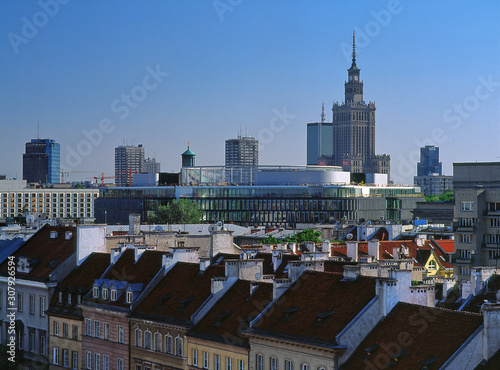 Panorama of Warsaw, Poland photo