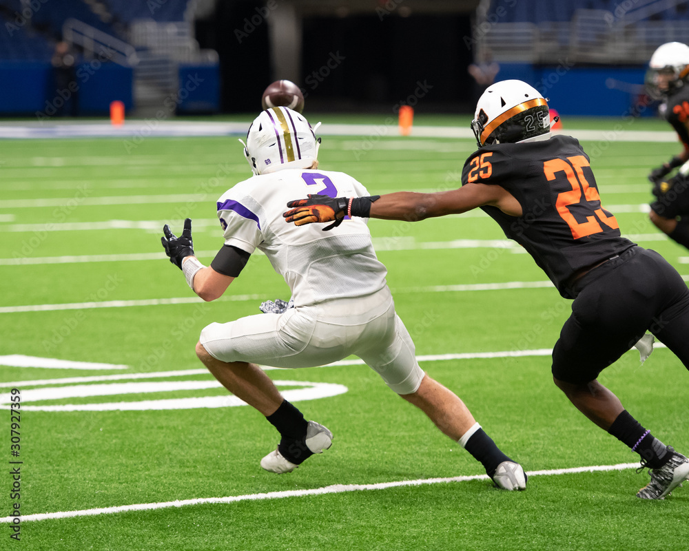 Football player in action during a game in South Texas Football player in action during a game in South Texas