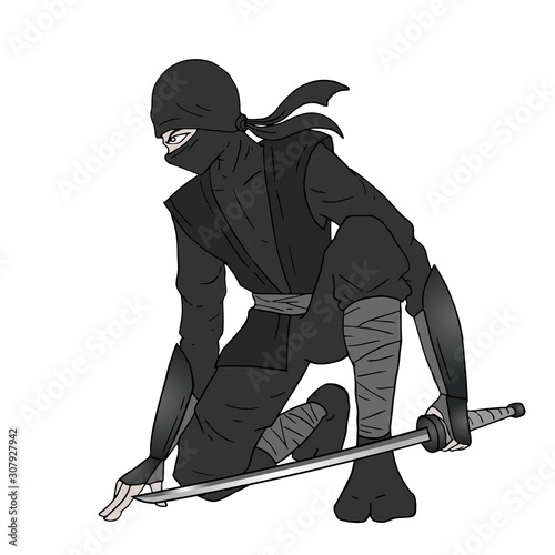 danger ninja illustration