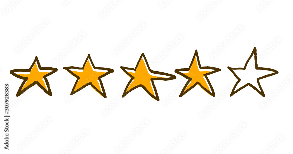 Four stars feedback rating. Vector illustartion Four stars feedback rating. Vector illustartion