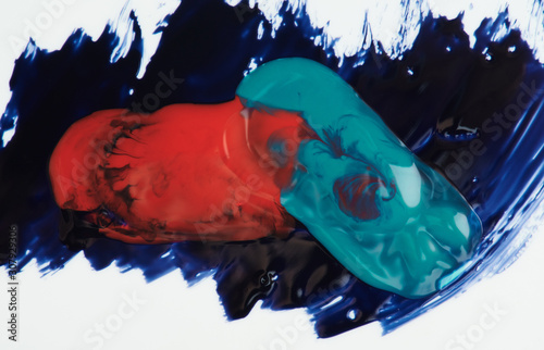 Abstract mix of nail paint