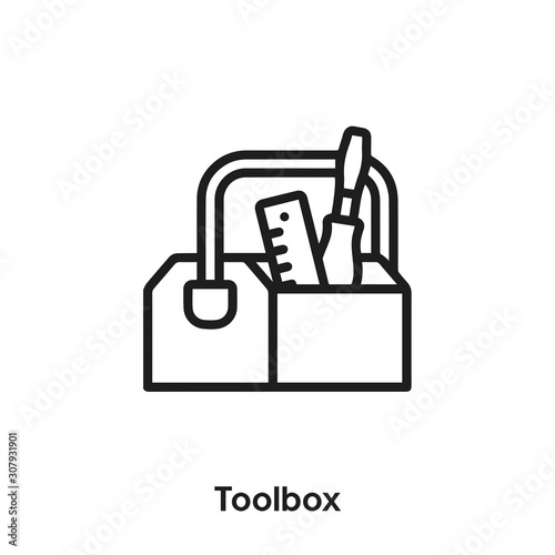 toolbox icon vector. toolbox icon vector symbol illustration. Modern simple vector icon for your design. toolbox icon vector	