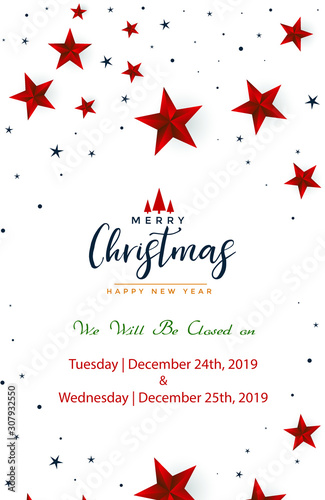 ready to print christmas banner vertical christmas office use business close hours federal holidays poster greeting cards headers