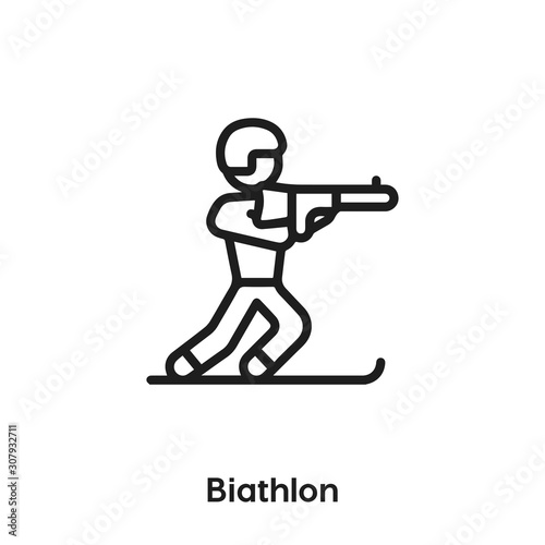 biathlon icon vector sign symbol