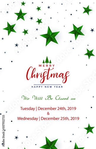 ready to print christmas banner vertical christmas office use business close hours federal holidays poster greeting cards headers