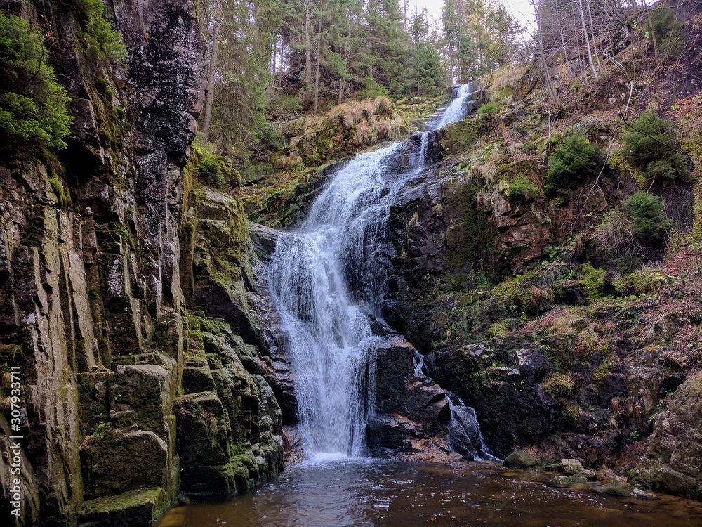 Naklejka premium Image of Kamieńczyk Waterfall near Szklarska Poręba (Poland)