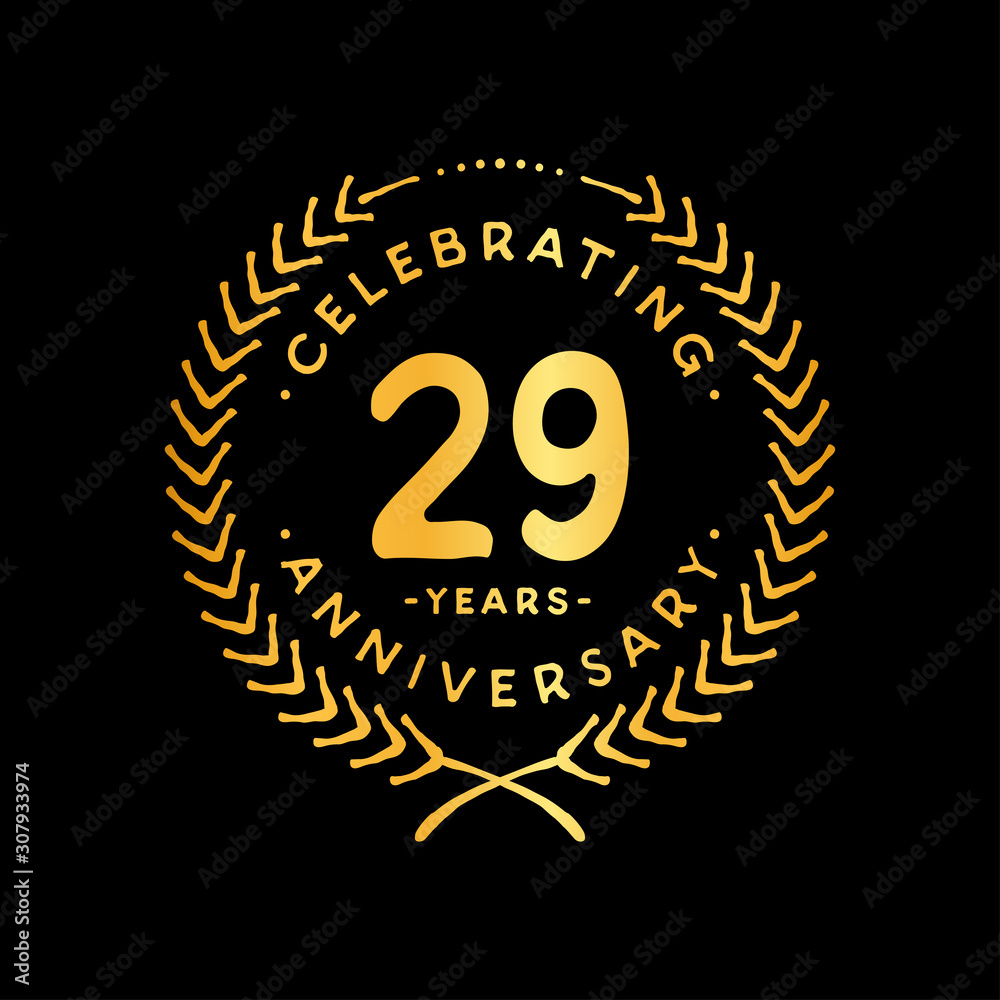 29 years design template. 29th vector and illustration. 29 years design template. 29th vector and illustration.