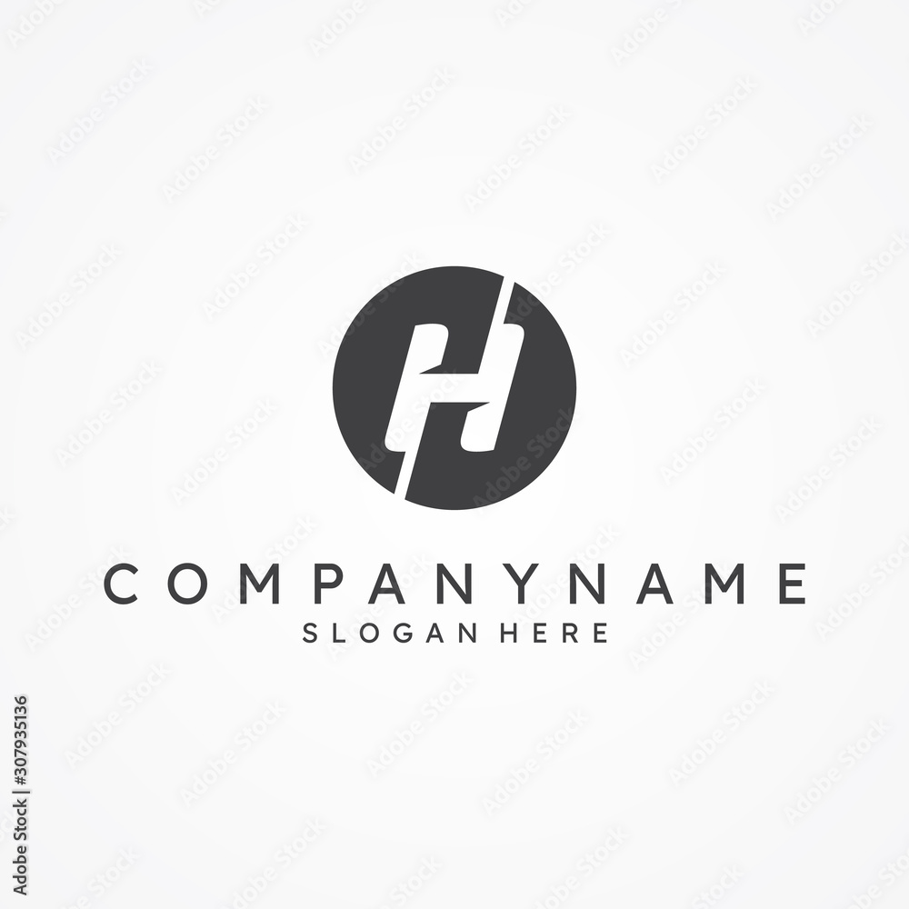 Vector letter H monogram symbol design minimalist Vector letter H monogram symbol design minimalist