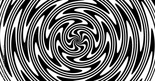 Abstract CGI motion background with expanding/collapsing black concentric shapes on white background (4k 4096x2160 25fps).