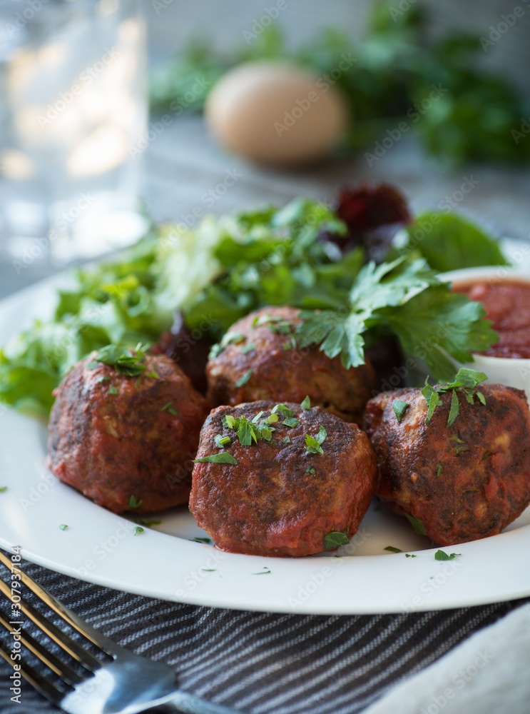 Meatballs and Salad Meatballs and Salad
