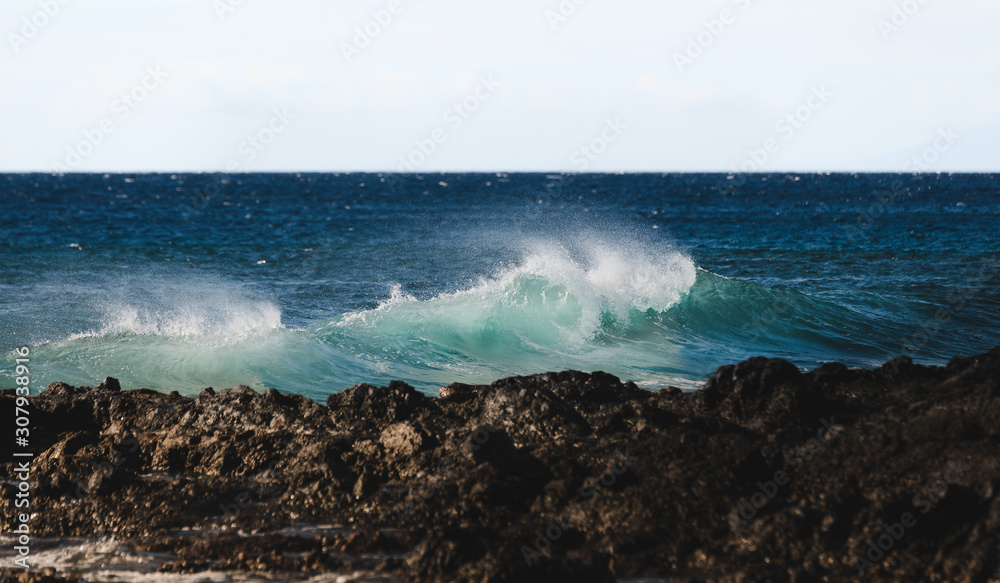ocean waves in Hawaii