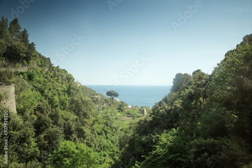 mountain valley in along the amalfi coast