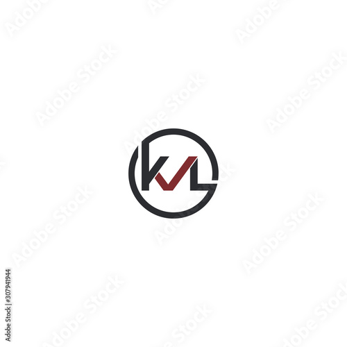 Free Download Combination of initial letter KVL and checklist logo design unique circle - GFXLoad
