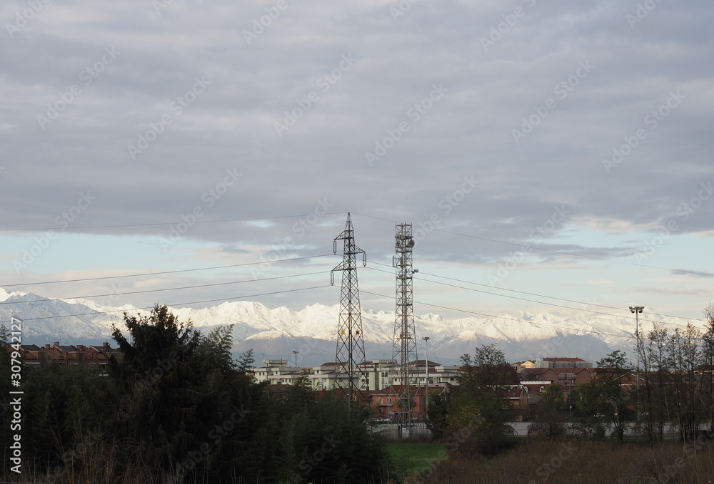 transmission line tower and cell tower transmission line tower and cell tower