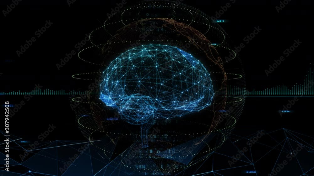 AI, artificial intelligence digital network technologies concepts Background.