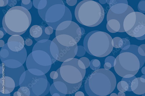 abstract background in trendy classic blue color with simple geometric round shapes