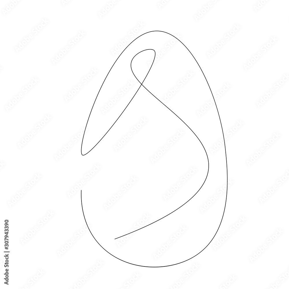 Easter egg line drawing vector illustration Easter egg line drawing vector illustration