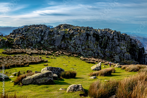 Monte Adarra, piedras, rocas y prados. photo