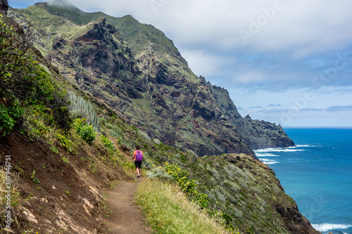 Walking in the north coast of Tenerife Canary Island