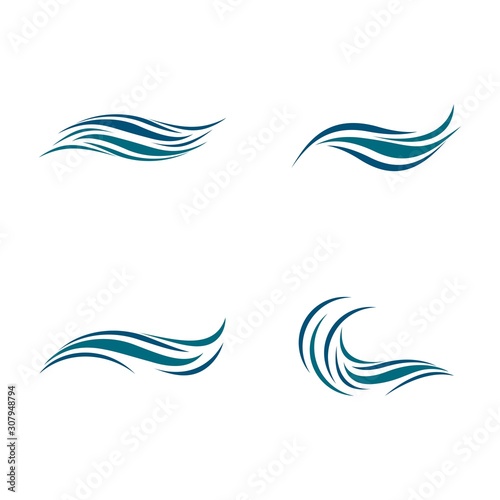 Wave logo vector icon