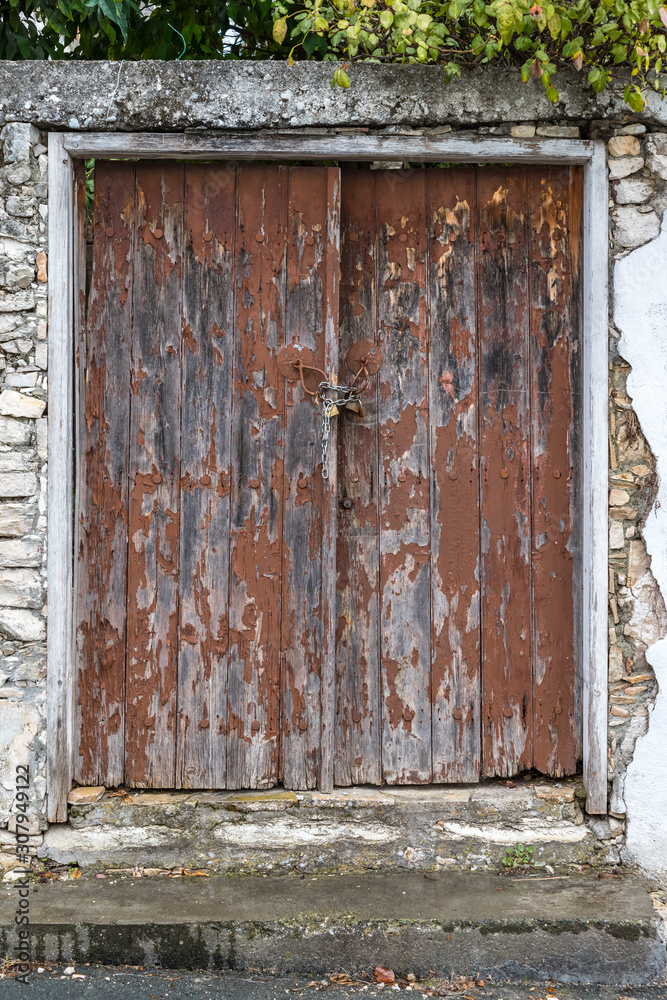 closed gate to an abandoned Cypriot house. closed gate to an abandoned Cypriot house.
