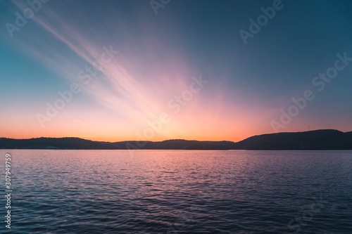 Sunset over Lake