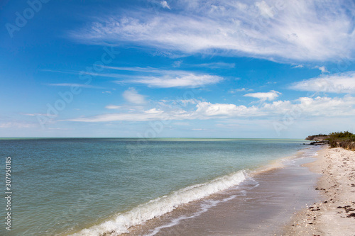 Water, wave, beach and beautiful cloudes, Florida, USA