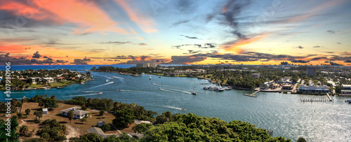 Aerial view of Loxahatchee River from the Jupiter Inlet Lighthouse