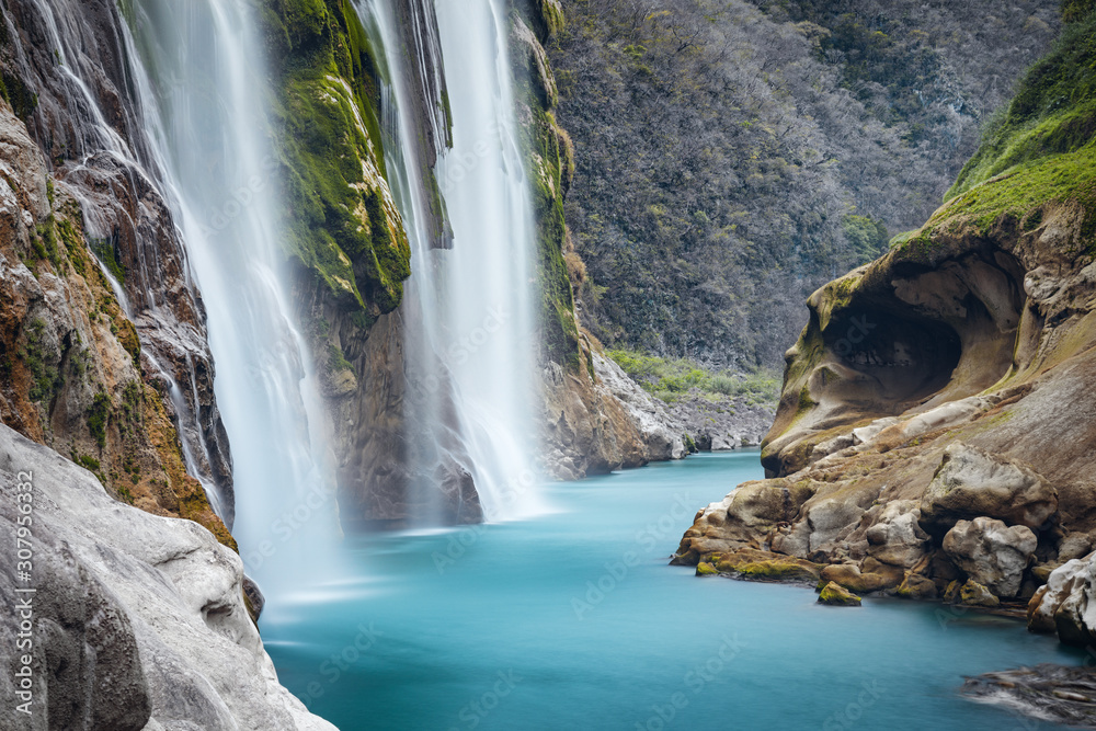 Tamul Waterfall on Tampaon River, Huasteca Potosina, Mexico