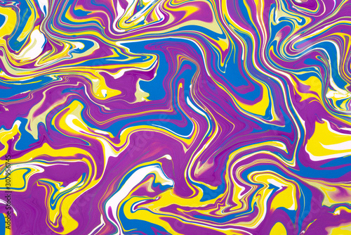 Abstract colorful liquid paint background