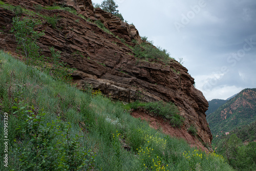 Red rock mountainside in Colorado photo