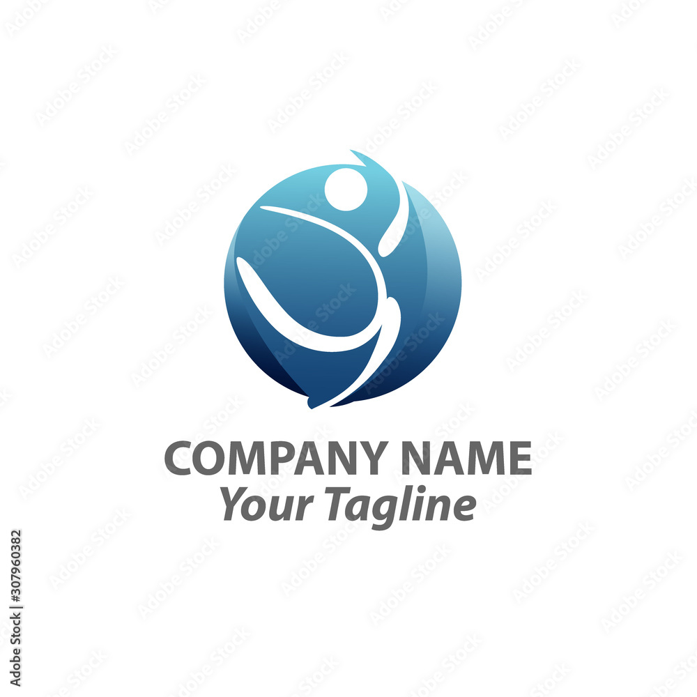 Creative people logo design vector template element Creative people logo design vector template element