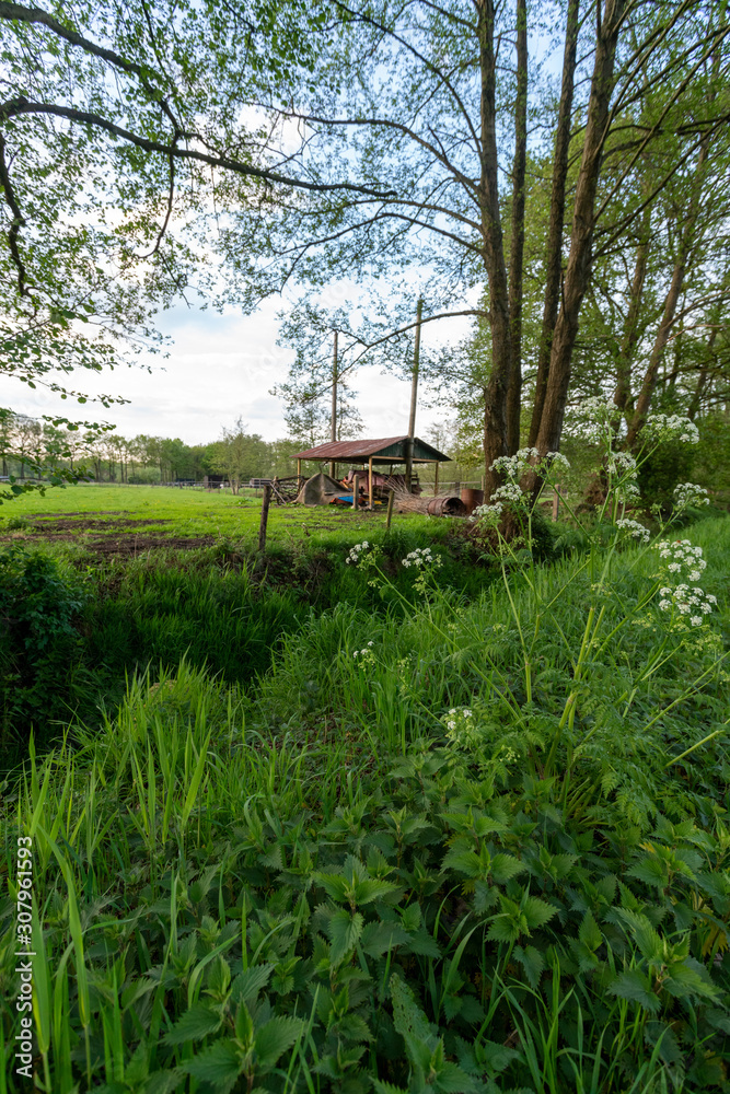 traditional hay storage shed in Gelderland, The Netherlands