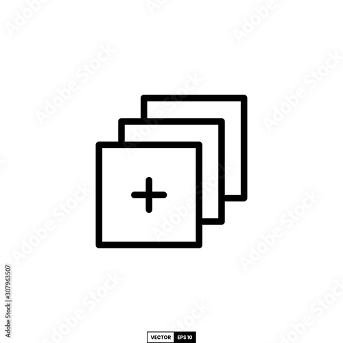 Add button icon, design inspiration vector template for interface and any purpose