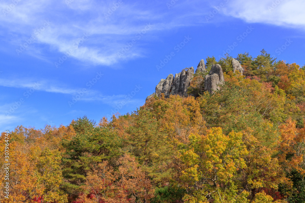 鶴ヶ原の景　耶馬渓　大分県玖珠郡　Tsurugaharanokei　Yabakei　Ooita Kusu-gun