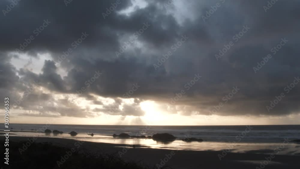 Sunset Time Lapse Over Ocean Beach Turning Day To Night Sunset Time Lapse Over Ocean Beach Turning Day To Night